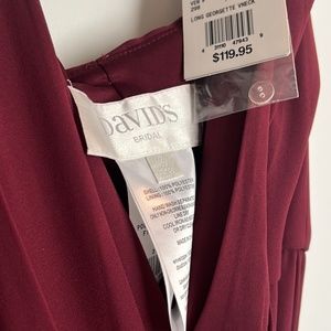 NWT-Davids Bridal Bridesmaid Dress Size 2